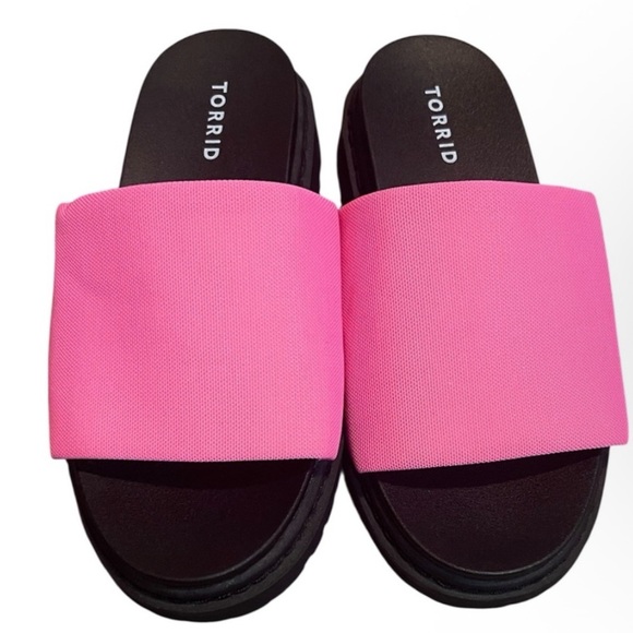 NEW Torrid Pink Slide Sandals - Picture 9 of 12